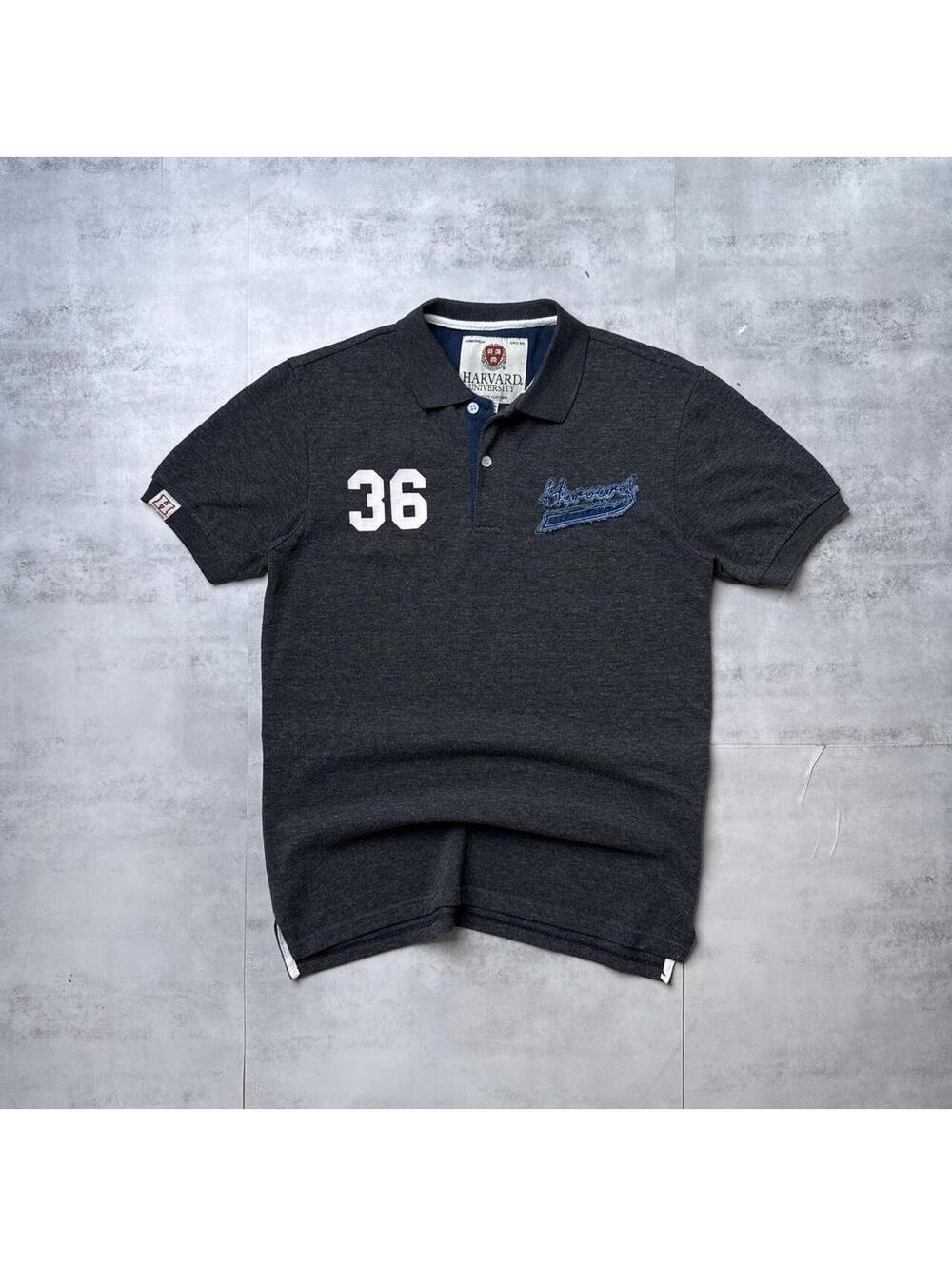 Y2K Harvard 00s Embroidered Vintage Polo shirt